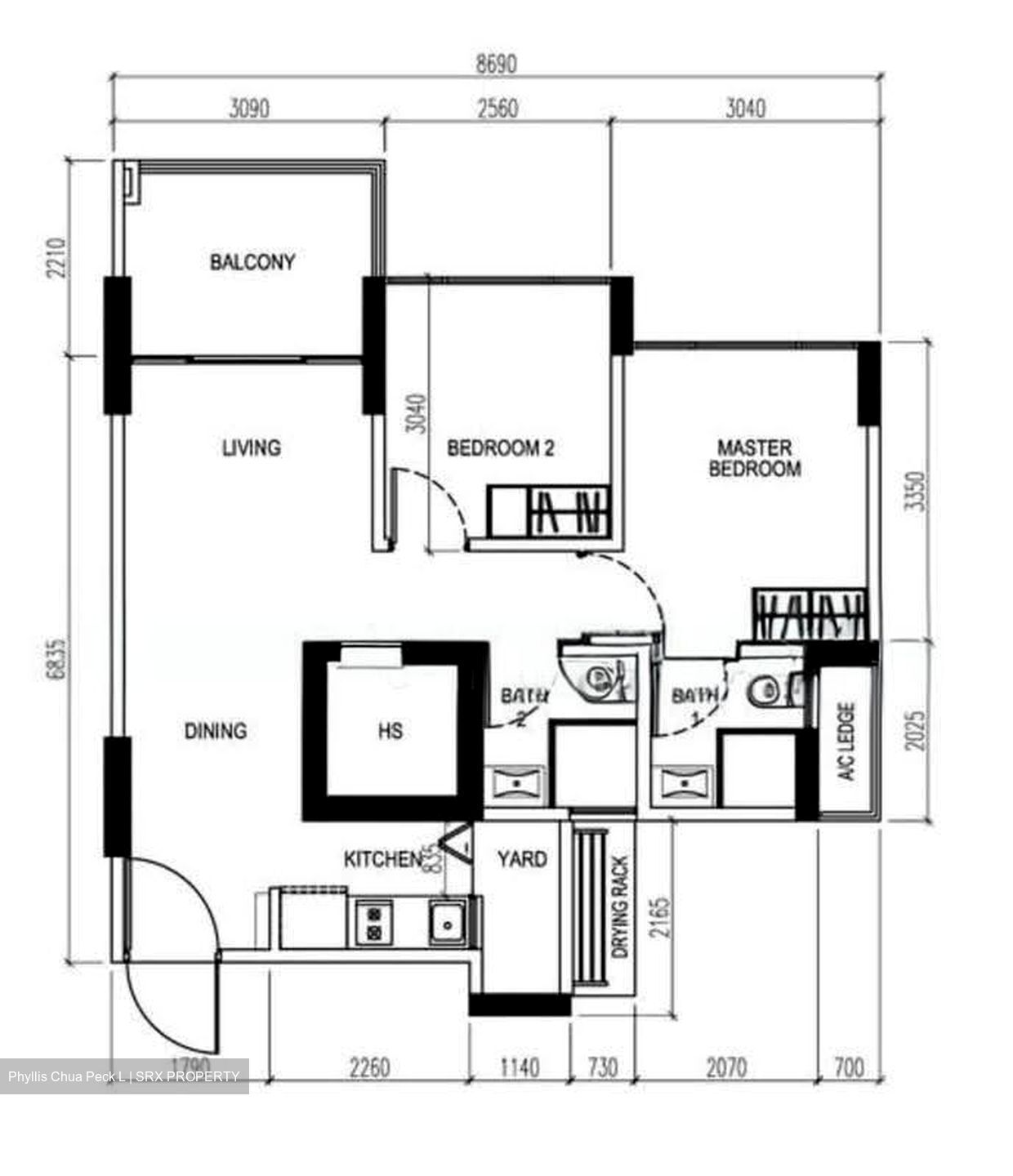 Blk 520C Centrale 8 At Tampines (Tampines), HDB 3 Rooms #608751141